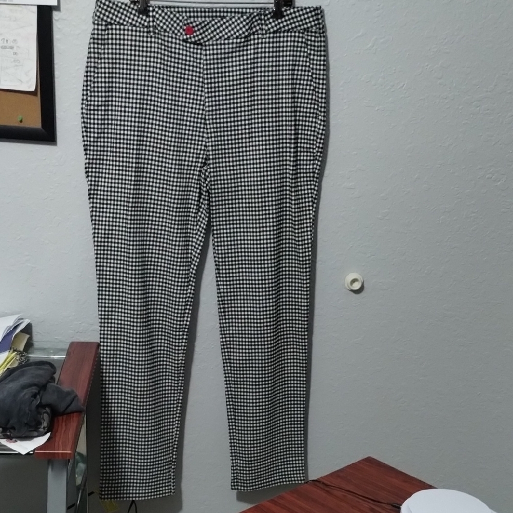 Brand New Black And White Checkered Pants XXXL